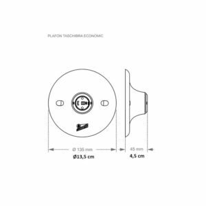 Plafon Taschibra Economic Preto ou Branco E-27 - Image 8
