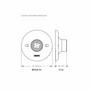 Plafon Porcelana Taschibra Branco E-27 - Image 3