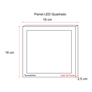 Painel LED Luminária 12W Quadrado Sobrepor - Image 3